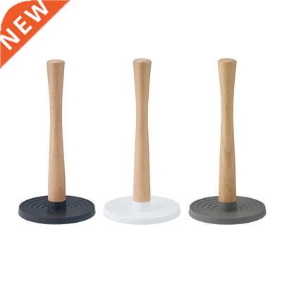 Wooden Desktop Toilet Roll Paper Holder Tissue Storage Rack