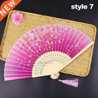 Silk Fan Chinese Japanese Style Folding Fan Home Decoration