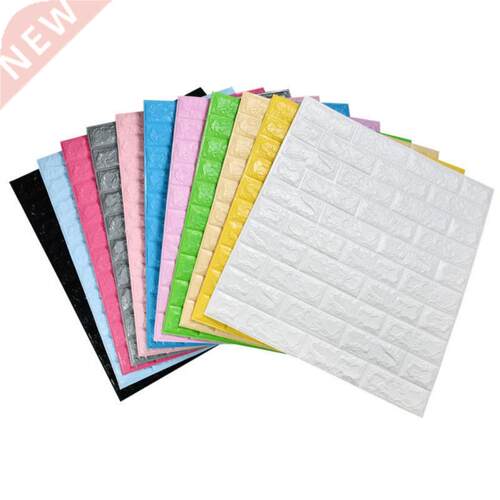 10 Pcs 3D Wall Stickers Self-Adhesive Imitation Brick