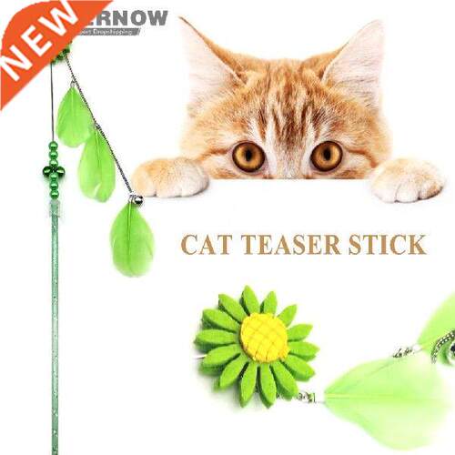 Feather Bell Daisy Chaser Wand Funny Entertainment Kitten