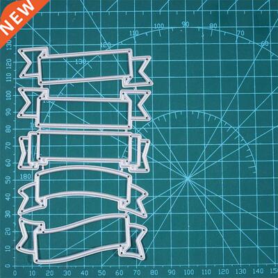 5PCS Banners Tag Label Ribbon Dies Metal Cutting Knife Mold