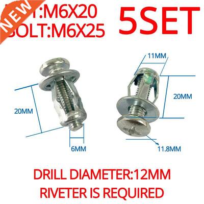M4 M5 M6 Black Carbon Steel Petal Rivets Lock Nut Bolt Hollo