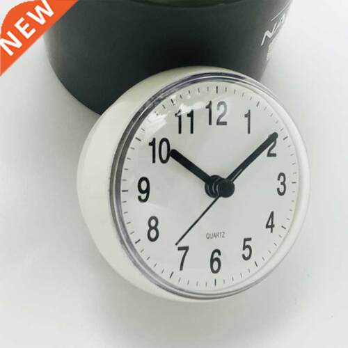 Mini Sucker Wall Clock Bathroom Anti-Fog Waterproof 7cm Kitc