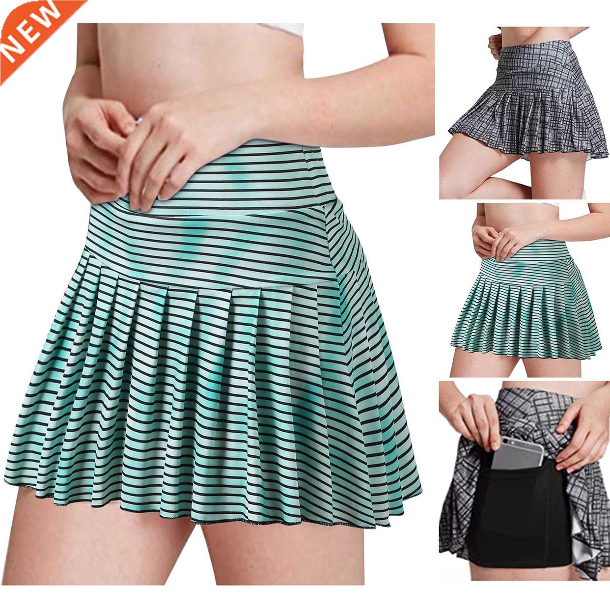 Striped Printed Sport Shorts Women Sport Tennis Golf Culotte