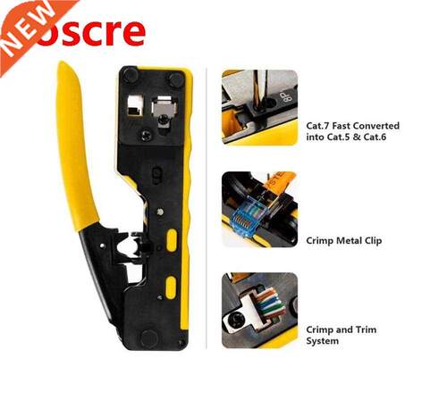 Cable Pliers Network-Crimper Crimping-Tools Metal-Clips Cat6