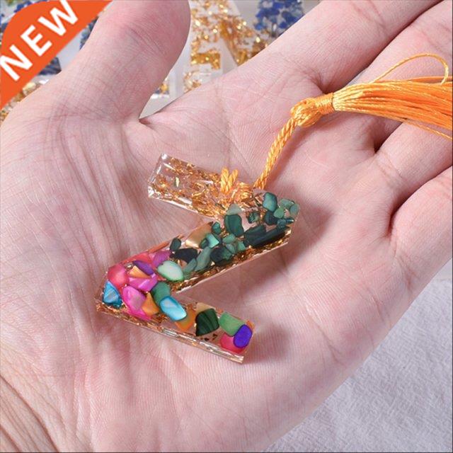 Shiny English Alphabet Numbers Keychain Mould Silicone Epoxy