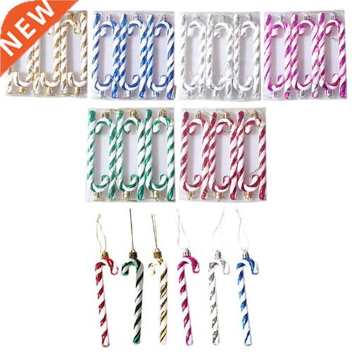 6 Pcs Christmas Candy Cane Ornaments Xmas Tree Hanging Penda