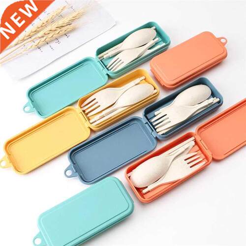 4pcs/set Travel Cutlery Portable Cutlery Box Japan Style Whe