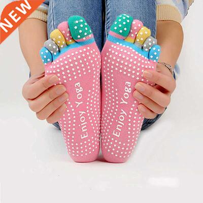 Colorful Women Yoga Socks Non-Slip Ladies Dance Socks Cotton