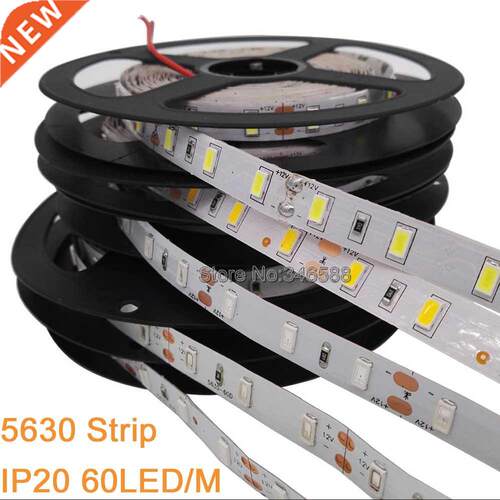 5m DC 12V 5730 LED Strip 5630 SMD Flexible LED Strip 60LED/m