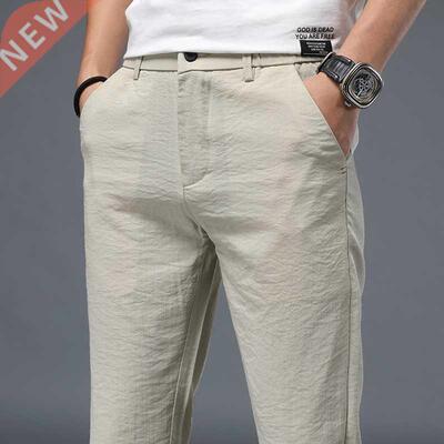 Summer Design Men's Casual Thin Pants Slim Straight Fashion