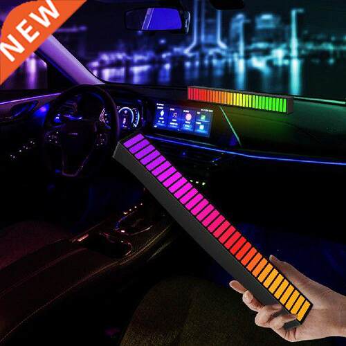 LED Lght Bar Sound Control Pckup Rhythm Atmosphere Lght