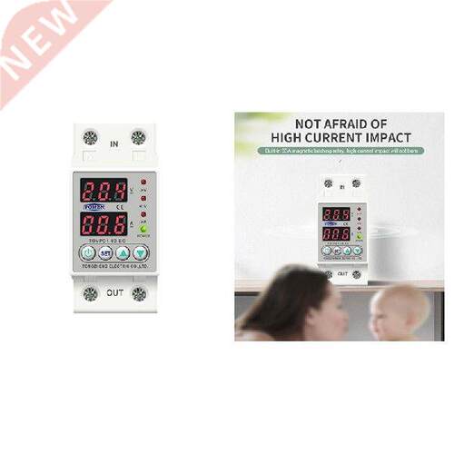 Din Rail Dual Display Adjustable Over Voltage Current And