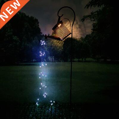 Outdoor Solar Standing Watering Can Ornament Lamp Landscape