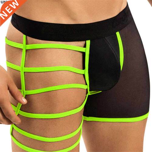 UNWE Smooth Oil Silk Boxers Men Stockings Panties High Elast