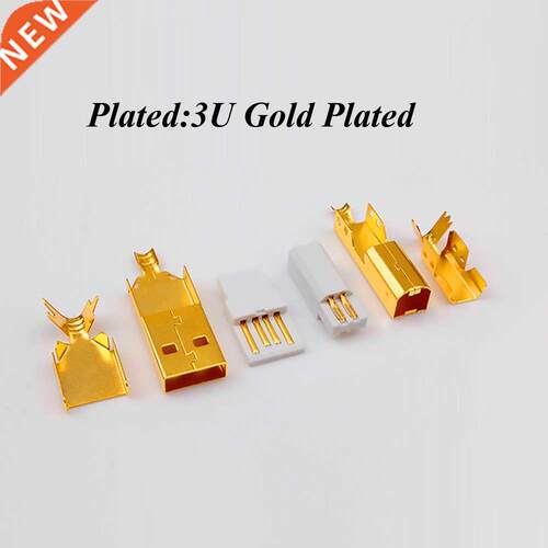 Set USB A to B Soldering Adapter Plug 24k 3U Gold Plated Hi