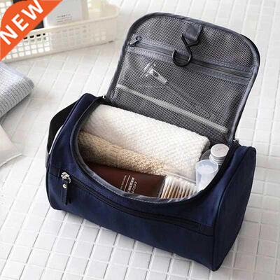 Men Travel Cosmetic Bag Functional Hanging Zipper Makeup Cas