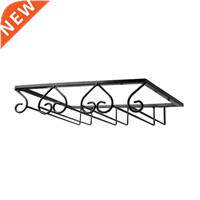 Black Wine Glass Rack Holder Metal Under Cabinet Stemware