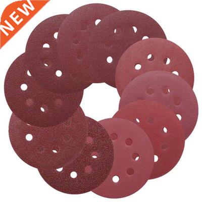 100PCS Disc Sandpaper 125MM Brushed Sheet 5 Inch 8 Hole Back