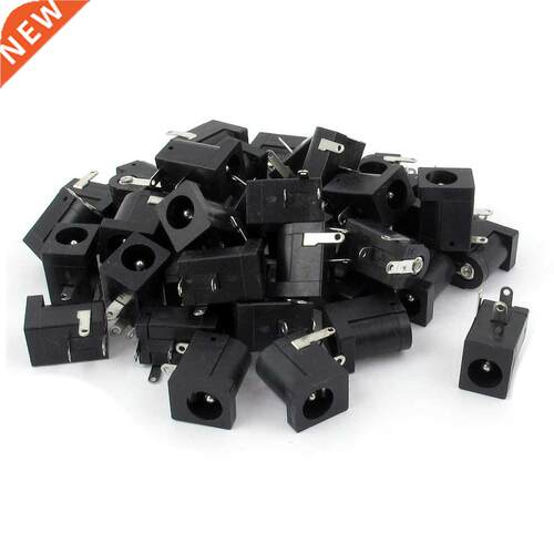45pcs DC Jack Socket 2.1mm x 5.5mm Vat Type PCB Mount DC-005