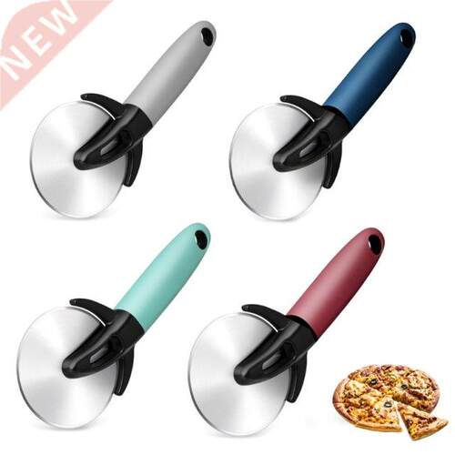 Round Pizza Cutter Wheel with Protective Cover and Holder Sh