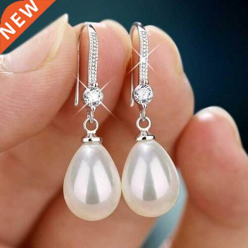 Exquisite Fashion Silver Color Water Imitation Pearls Drop E