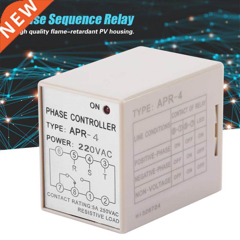 phase sequence relay apr-4 phase loss reverse protection rel