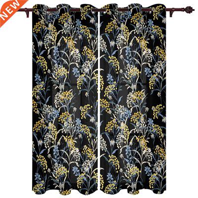 Vintage Flower Fruit Autumn Window Curtains Kitchen Bedroom