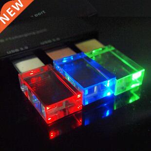 Crystal usb sticks 3D custom logo 4GB 8GB 16GGB 32GB 64GB us