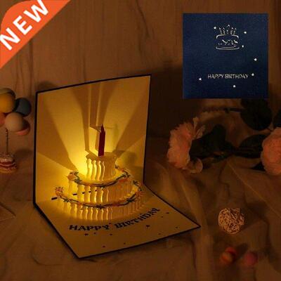 Happy Birthday Card Hollow Out Wear-resistant Bright Color