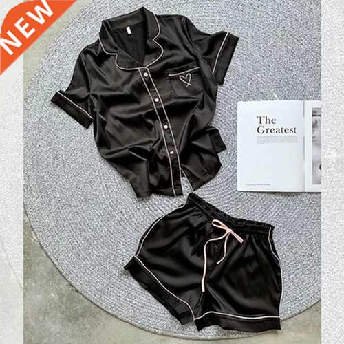 Silk Pajamas for Women Home Suit art Eroidered Pyjamas P