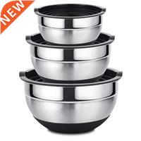 Stainless Steel Mixing Bowls Salad Bowl Non-Slip Stackable