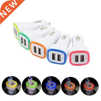 Led Light Square Rocket Car Charger Dual USB 2.1A Luminous