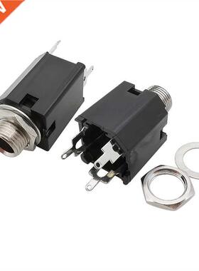 1/2/3/5Pcs 6.35mm 3 Pin Audio Plug Socket 1/4 inch Headphone