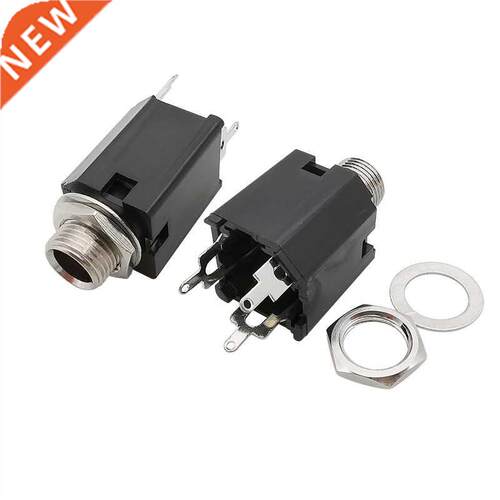 1/2/3/5Pcs 6.35mm 3 Pin Audio Plug Socket 1/4 inch Headphone