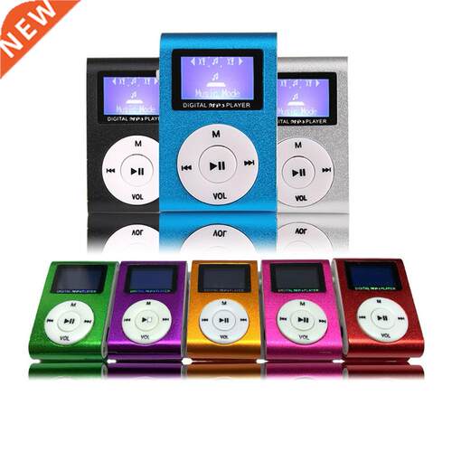 Mini Cube Clip-type Mp3 Player Display Rechargeable Portable