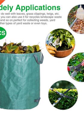 3pcs Yard Reusable Foldable Sacks With Dual Handles Garden W