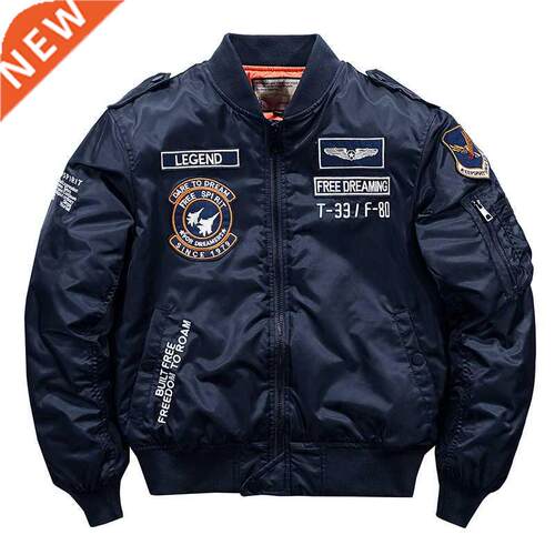 Hip hop Jacket Men High quality Thick Army Navy White Milita