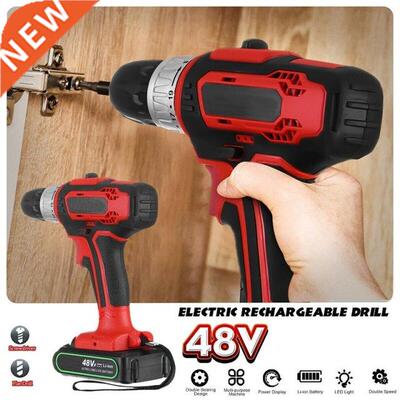 Dreamburgh New 48V Cordless Drill Combi LED Impact Screwdriv