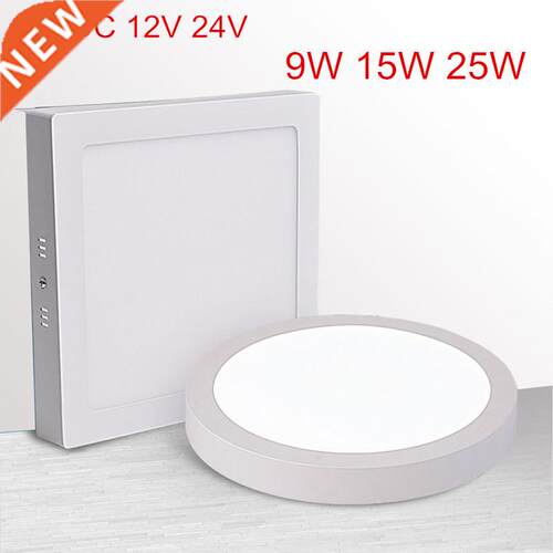 LED Panel Light 9W 15W 25W Round/Square Downlight AC/DC 12V