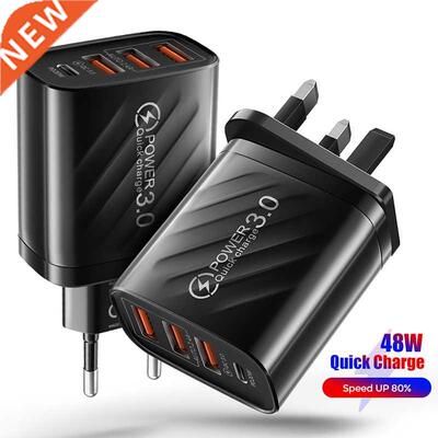 48W USB Charger Type C Quick Charger 3.0 For iPhone Samsung