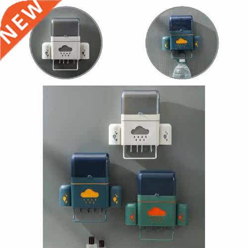 Toothbrush Holder Wall Mounted Moisture-proof Plastic