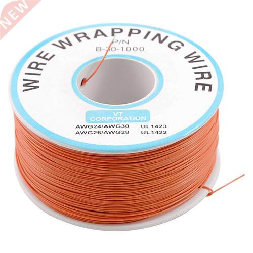 PCB Solder Orange Flexible 0.5mm Outside Dia 30AWG Wire Wrap