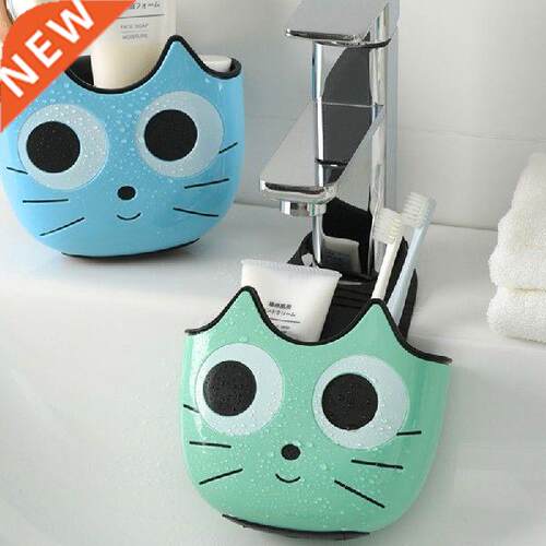 Cute Cat Shape Sink Shelf Soap Sponge Holder Drain Rack