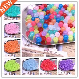 Loose Jelly Beads 14mm Acrylic Spaced Transparent