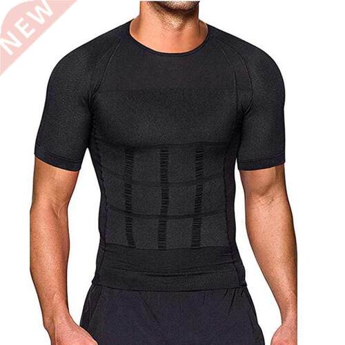 Men Body Toning T-Shirt Body Shaper Corrective Posture Shirt