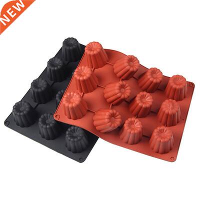 12 Cavity Silicone Mold Canneles Bordelais Fluted Cake Mold