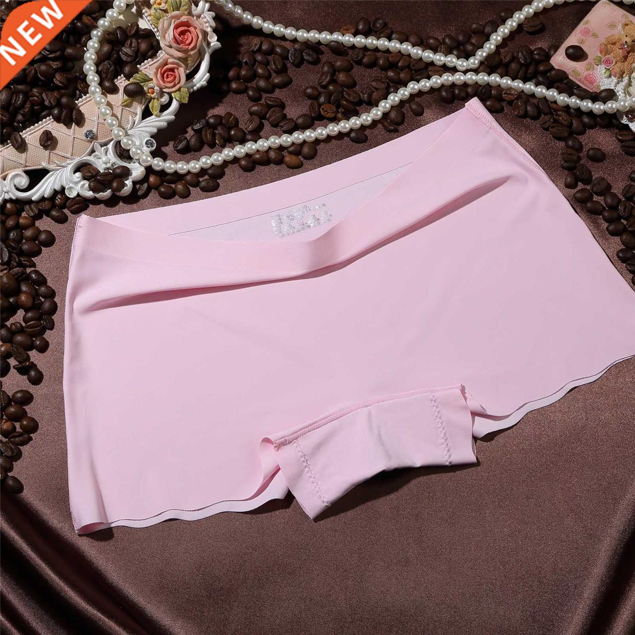 Boxer Briefs Safety Pants Women Ice Silk Seamless Waistband
