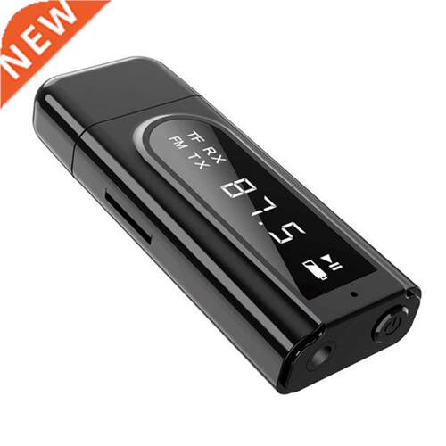2 In 1 Bluetooth 5.0 Receiver Car LED Transmitter Aux FM Mod