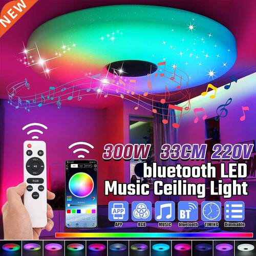 300W RGB Dimmable LED Ceiling Lights Home Lighting APP bluet